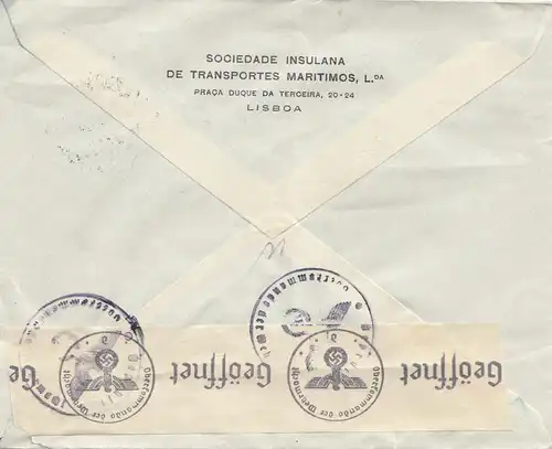 Portugal: 1940 Lisboa vers Francfort - Schenker & Co., censure
