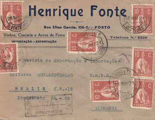Portugal: 1921: Porto à Berlin. .