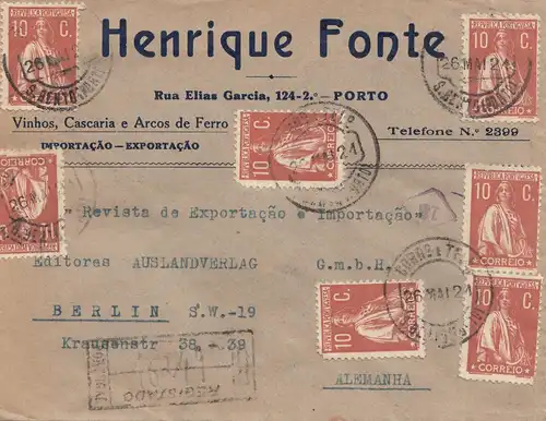 Portugal: 1921: Porto nach Berlin