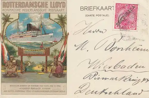 Portugal: 1912: Rotterdamsche Lloyd vers Wiesbaden