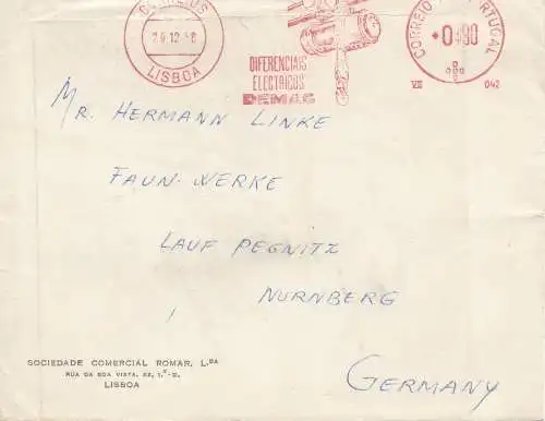 Portugal: 1958: Lisboa vers Nuremberg - Temporaire libre Demag