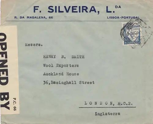 Portugal: 1939: Lisboa nach London, Zensur