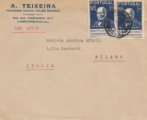 Portugal: 1941: Lisbonne vers Milano/Italie