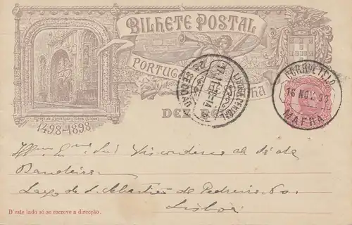 Portugal: 1893: Mafra nach Lisboa