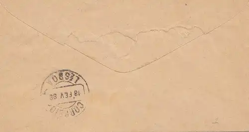 Portugal: 1888: Lettre à Lisboa.