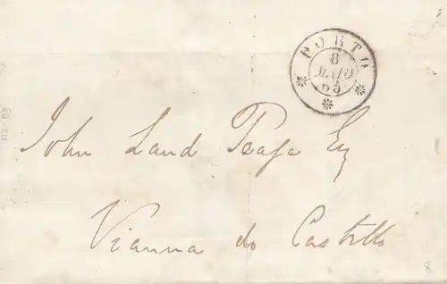 Portugal: 1885 Brief aus Porto