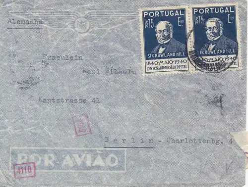 Portugal: 1940: Brief nach Berlin, Zensur
