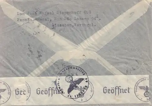 Portugal: 1940: Lettre à Berlin, Censure Aéroport