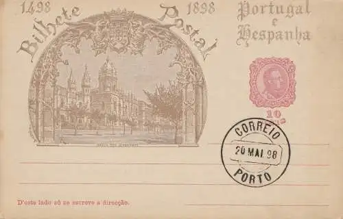 Portugal: 1898: Ganzsache Stempel Porto