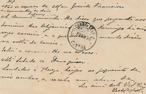 Portugal: 1893: Ganzsache nach Cintra