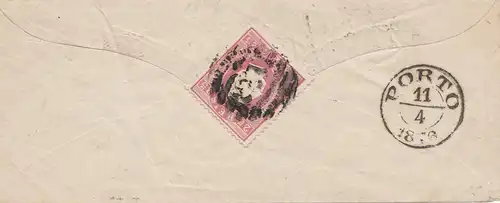 Portugal: 1876: Brief nach Porto