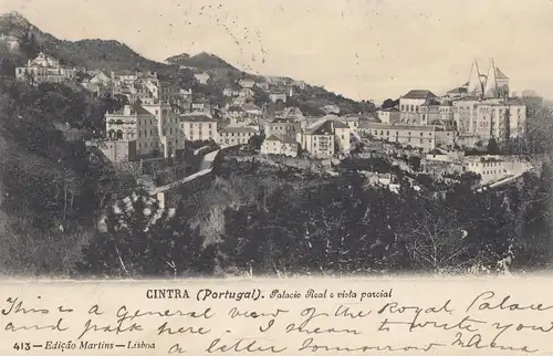 Portugal: 1907: Carte de Cintra en Angleterre