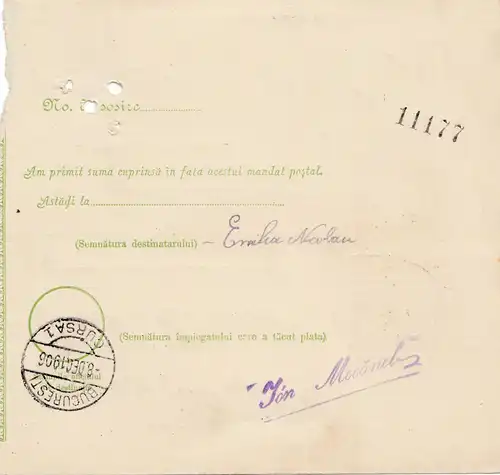 Roumanie: 1906: Galati à Bucaresti