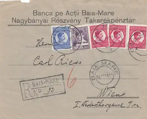 Roumanie: 1931: Baia Mare à Vienne