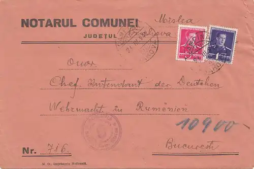 Rumänien: 1942: Judetul nach Bucarest, Wehrmacht Chefintendant, Zensur