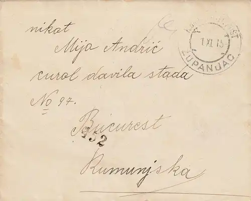 Roumanie: 1915: Zupanuag vers Bucarest