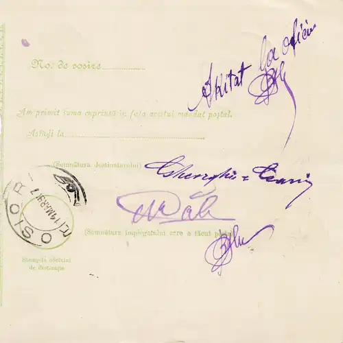 Roumanie: 1907: Mandat Postal Alexandria après Rosioni