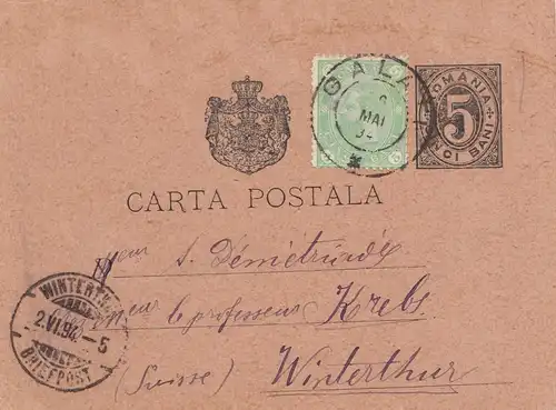 Roumanie: 1894: Galati à Winterthur