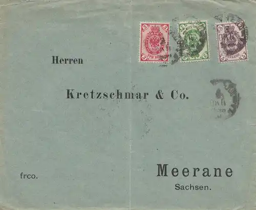 Russland: 1898 Brief mach Meerane