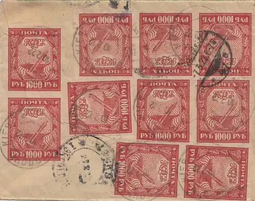 Russie: 1922: Lettre recommandée à Berlin