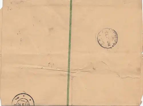 Russland: 1911 Einschreiben Streifband Pskov