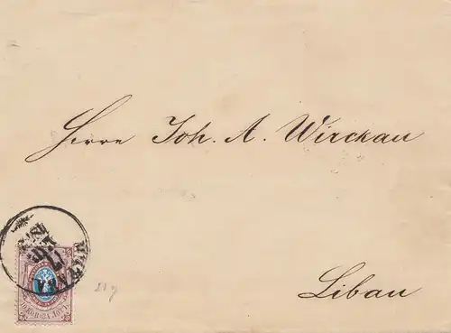 Russland: 1872: Brief nach Libau, Nr. 21y