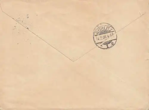 Suède: 1906: Lettre de Stockholm à Görlitz