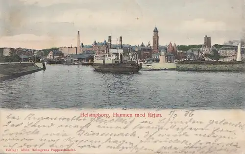 Suède: 1906: Carte de vue Helsingborg vers Vienne