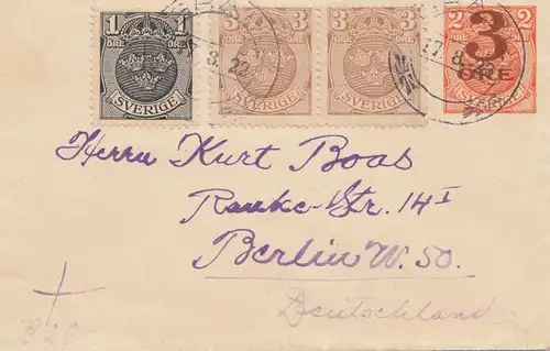 Schweden: 1923: Brief nach Berlin