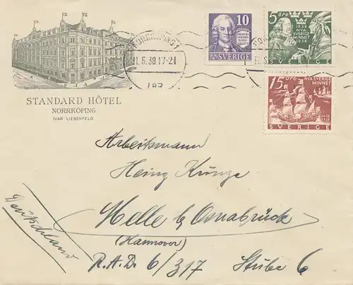 Suède: 1938: Norrköping après Osnabrück