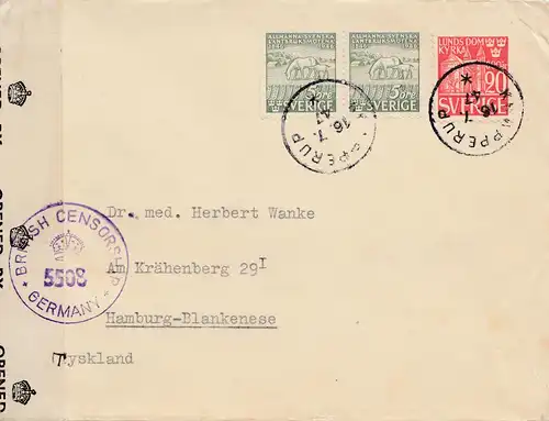 Suède: 1947: Mölle après Hambourg, censure britannique