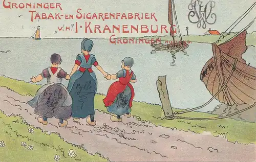 Suède: 1907: Groningue Tabag-en Sigarenfabriek d'après Helsingör
