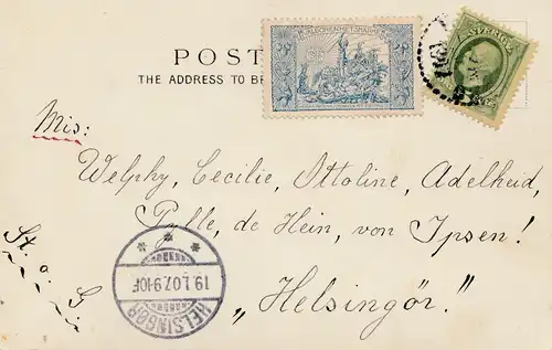 Schweden: 1907: Groninger Tabak-en Sigarenfabriek nach Helsingör