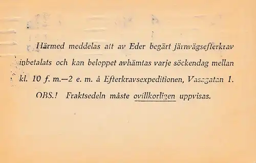 Suède: 1919: Trycksaker