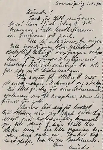 Suède: 1945: Norrköping comme un émissaire