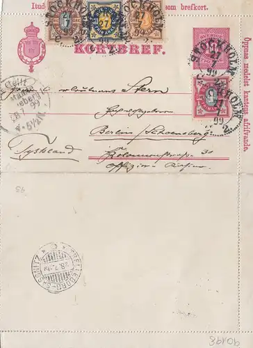 Suède: 1899: Stockholm à Berlin.