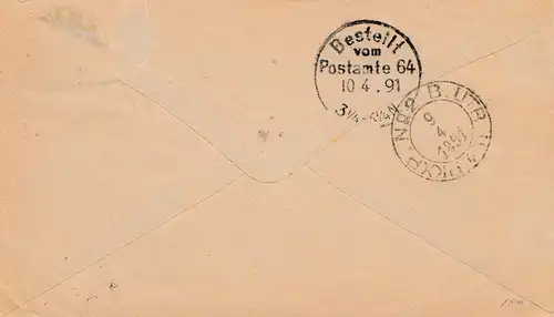 Suède: 1891: Stockholm à Berlin. .