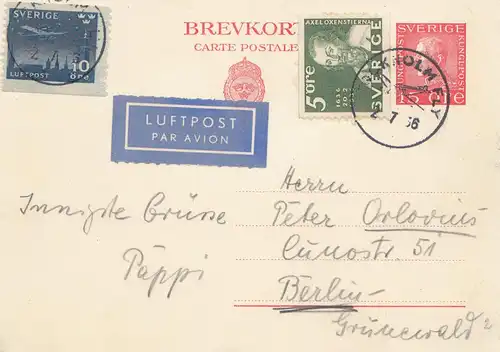Suède: 1956: Aéroport de Berlin