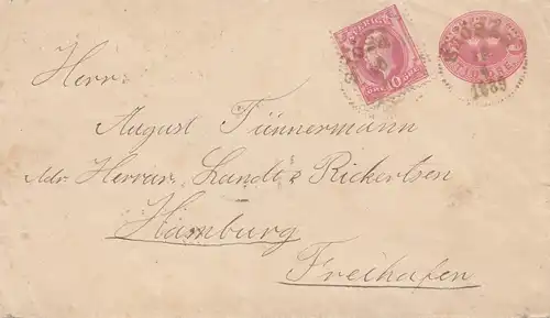 Schweden: 1889: Brief nach Hamburg