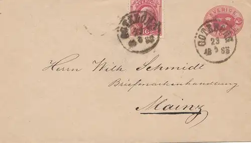 Suède: 1885: Göteborg vers Mayence