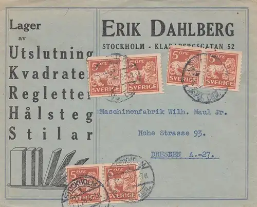 Schweden: 1924: Stockholm nach Dresden, MeF