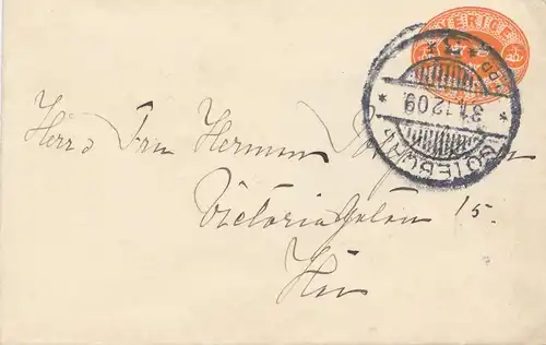 Suède: 1909: Lettre à Göteborg