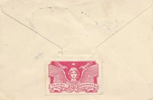 Suède: 1909: Lettre à Göteborg