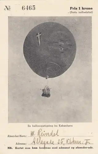 Suède: 1948: Skurup Ballon Post à Copenhague