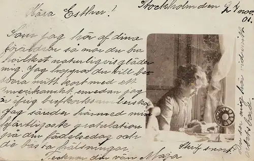 Suède: 1901: Photo AK vers Orange aux États-Unis