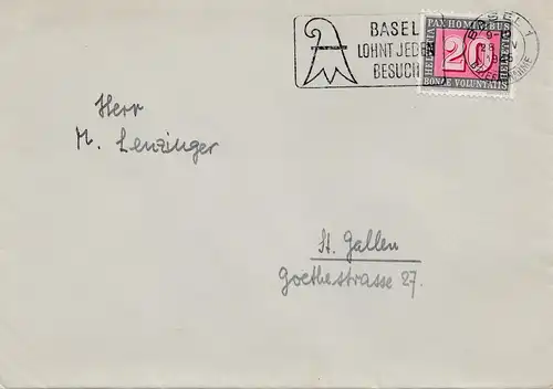 Suisse: 1945: Bâle-St. Gallen