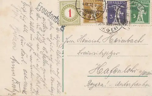 Suisse: 1944: Enregistrer Lausanne vers Bever, FDC