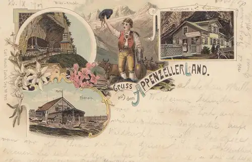 Schweiz: 1901: Ansichtskarte Appenzeller Land