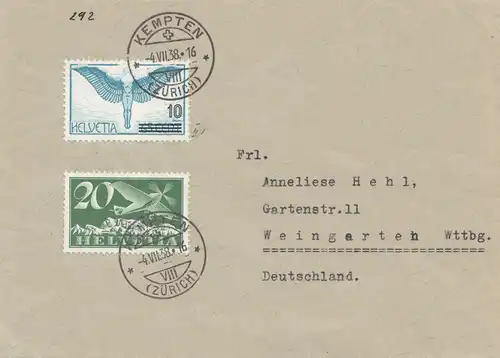 1938: Kempten/Zürich par Weingarten