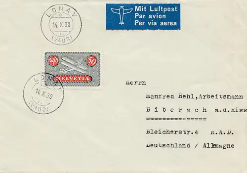 Suisse: 1938: Lonay da Biberach